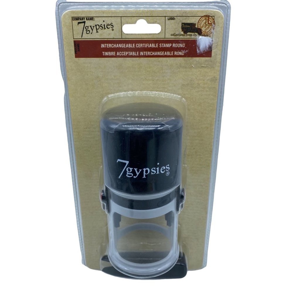 NEW 7gypsies Interchangeable Certifiable Round Stamp- Base Only 7 Gypsies NIB